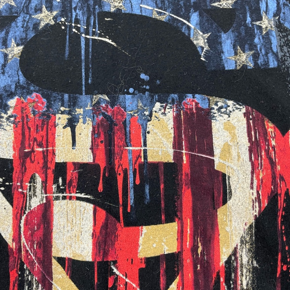 DC Comics Dripping Superman Logo Graphic T-Shirt Men’s XL Black Red Blue logo - Picture 3 of 10